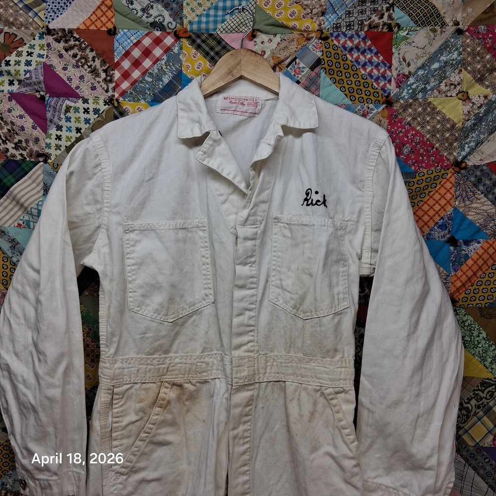 60 70s True VTG Universal Overall Co Chicago Stonecutter Coveralls Sanforized